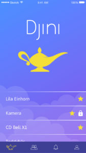 Screendesign Djini App